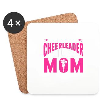 Cheerleading Cheerleader Base Flyer - Untersetzer (4er-Set) - Weiß - Vorne