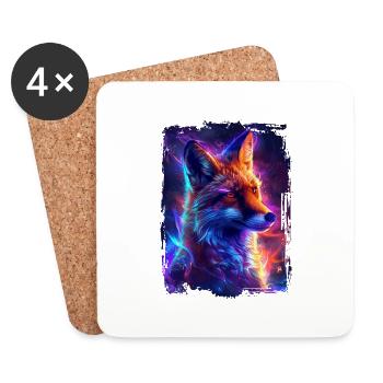 Fox - Coasters (set of 4) - white - Front