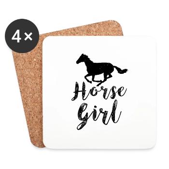 Horse Girl - Coasters (set of 4) - white - Front