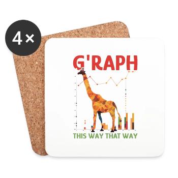 G'Raph This Way That Way - Untersetzer (4er-Set) - Weiß - Vorne
