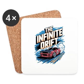 Infinite Drift - Autorennen - Untersetzer (4er-Set) - Weiß - Vorne