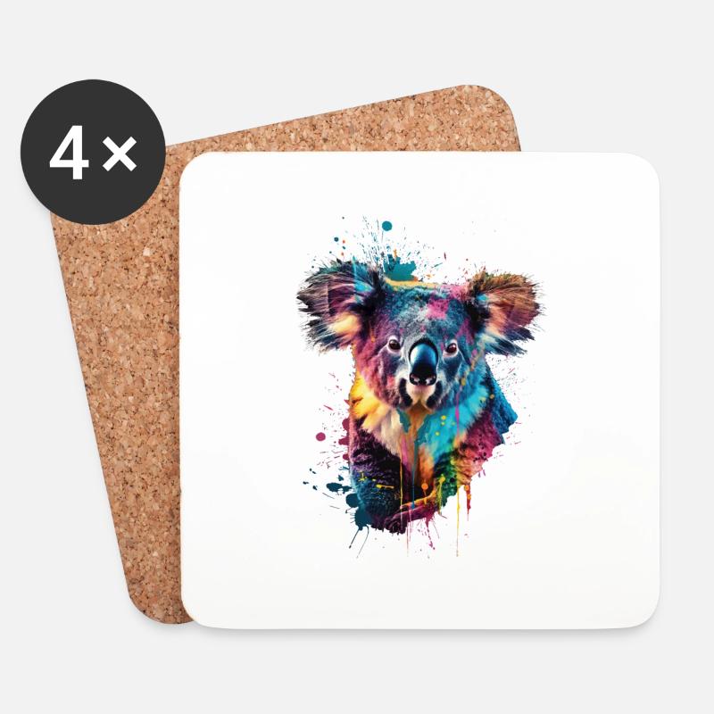 Koala - Untersetzer (4er-Set) - Weiß