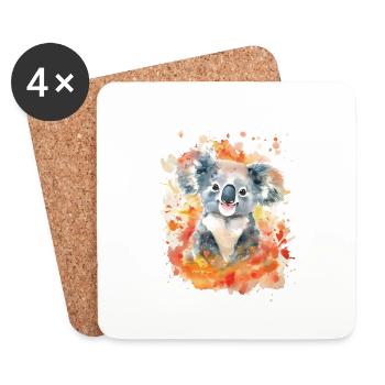 Koala - Coasters (set of 4) - white - Front