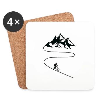 Mountain Bike Sports - Coasters (set of 4) - white - Front