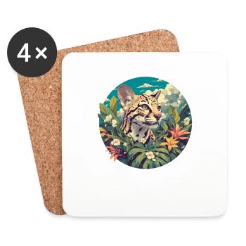 Ocelots Ocelot - Coasters (set of 4) - white - Front