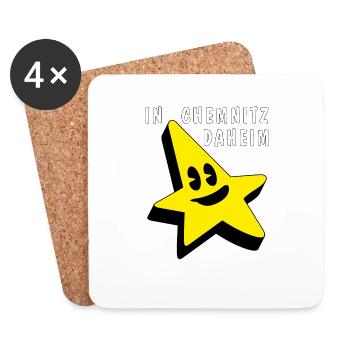 AT HOME IN CHEMNITZ - Coasters (set of 4) - white - Front