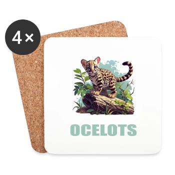 Ocelots Ocelot - Coasters (set of 4) - white - Front