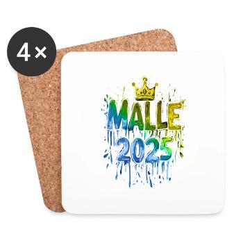 Malle 2025 Mallorca Colorful - Coasters (set of 4) - white - Front