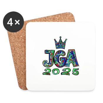Jga 2025 Junggesellenabschied - Untersetzer (4er-Set) - Weiß - Vorne