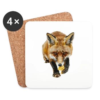 Fuchs - Untersetzer (4er-Set) - Weiß - Vorne