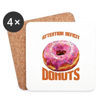 Attention Deficit Hey Donuts 6 - Untersetzer (4er-Set) - Weiß - Vorne