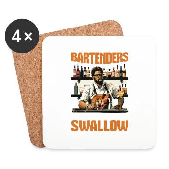 Bartenders Make It Fun To Swallow 5 - Untersetzer (4er-Set) - Weiß - Vorne