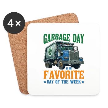 Garbage Day Is My Favorite Day Of The Week 2 - Untersetzer (4er-Set) - Weiß - Vorne