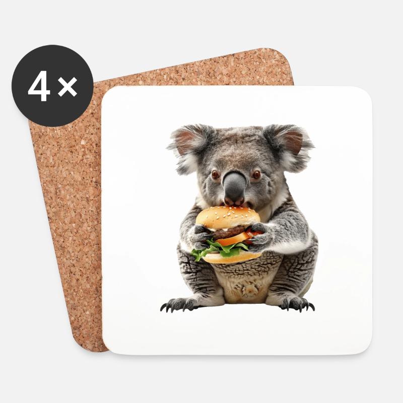 Koala - Untersetzer (4er-Set) - Weiß