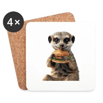 Meerkat - Coasters (set of 4) - white - Front
