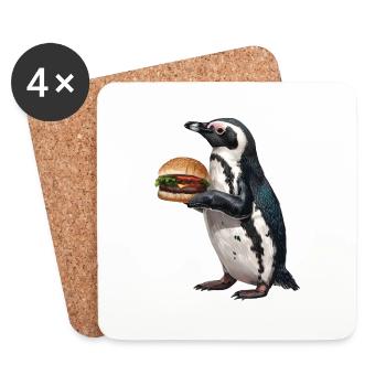 Pingouin - Dessous de verre (lot de 4) - blanc - Devant