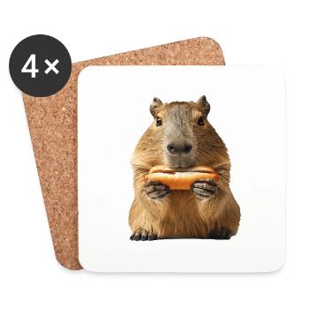 Capybara - Coasters (set of 4) - white - Front