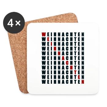 Christmas Christmas - Coasters (set of 4) - white - Front