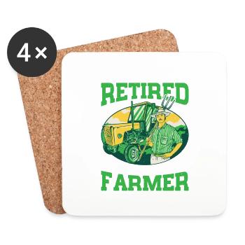 I May Be Retired But I'm Always A Farmer 2 - Untersetzer (4er-Set) - Weiß - Vorne