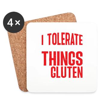 I Tolerate A Lot Of Things But Not Gluten 2 - Untersetzer (4er-Set) - Weiß - Vorne