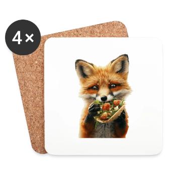 Fox - Coasters (set of 4) - white - Front