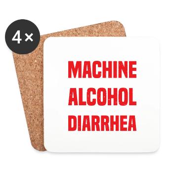Body Turns Alcohol Into Diarrhea Machine 2 - Untersetzer (4er-Set) - Weiß - Vorne
