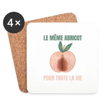 Enterrement de vie de garçon, EVG, Team du Marié - Dessous de verre (lot de 4) - blanc - Devant