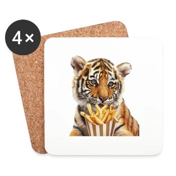 Tiger - Coasters (set of 4) - white - Front