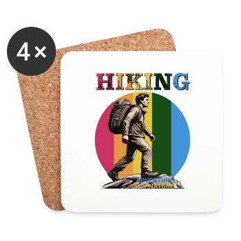 MOUNTAINEERING HIKING - Coasters (set of 4) - white - Front