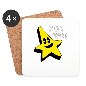 STAR FEVER - Coasters (set of 4) - white - Front