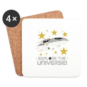 VAISSEAUX SPATIAUX - Dessous de verre (lot de 4) - blanc - Devant