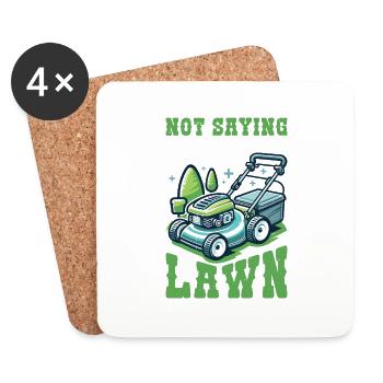 Not Saying I'm Old But Get Off My Lawn 6 - Untersetzer (4er-Set) - Weiß - Vorne