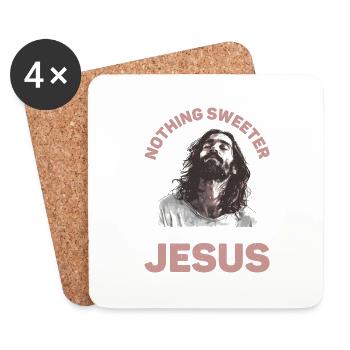 Nothing Sweeter Than Jesus 2 - Untersetzer (4er-Set) - Weiß - Vorne