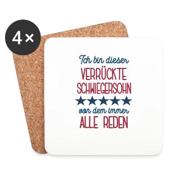 Schwiegersohn Geburtstag Bester Schwieger Sohn - Untersetzer (4er-Set) - Weiß - Vorne