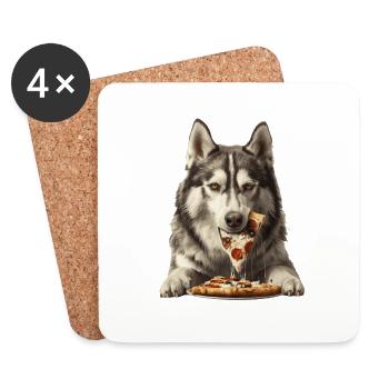Alaskan Malasmute - Coasters (set of 4) - white - Front