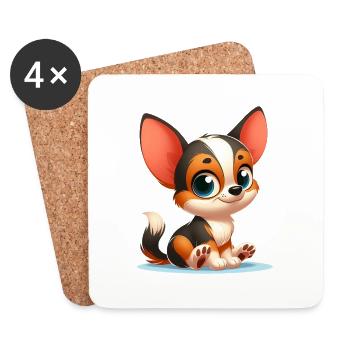 Chihuahua - Coasters (set of 4) - white - Front
