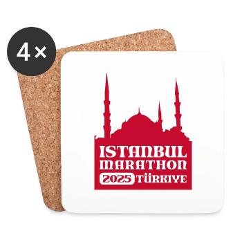 Istanbul - Marathon - 2025 - Turkey - Coasters (set of 4) - white - Front