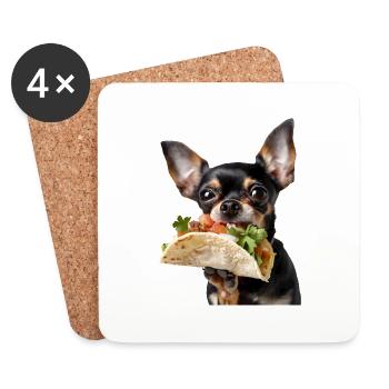Chihuahua - Untersetzer (4er-Set) - Weiß - Vorne