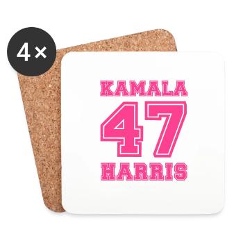 Kamala Harris 47. Präsidentin der USA - Untersetzer (4er-Set) - Weiß - Vorne