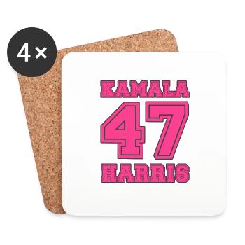 Kamala Harris 47. Präsidentin der USA - Untersetzer (4er-Set) - Weiß - Vorne