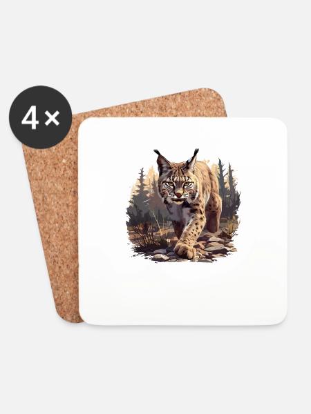 Bobcats Rotluchse Rotluchs Luchs - Untersetzer (4er-Set) - Weiß