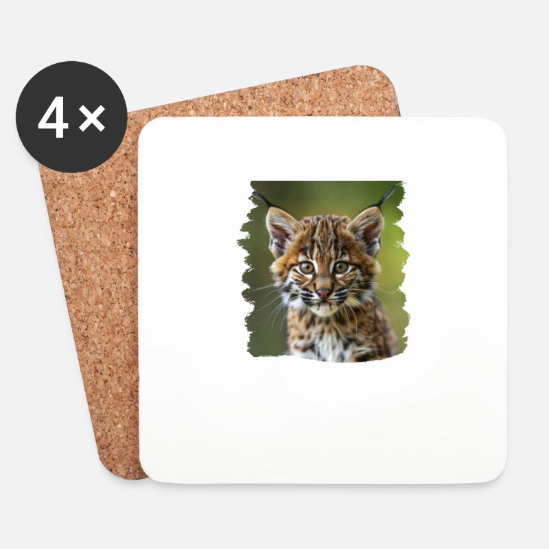 Bobcats Rotluchse Rotluchs Luchs - Untersetzer (4er-Set) - Weiß