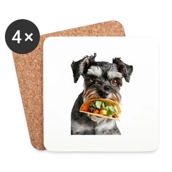 Miniature Schnauzer - Coasters (set of 4) - white - Front