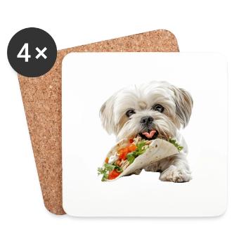 Shih Tzu - Coasters (set of 4) - white - Front