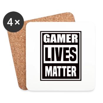 Gamer Lives Matter - Dessous de verre (lot de 4) - blanc - Devant
