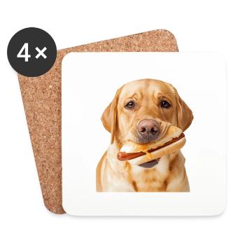 Labrador Retriever - Coasters (set of 4) - white - Front