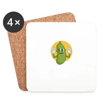 I Just Really Like Pickles, Ok? Pickle Vegan Cucum - Untersetzer (4er-Set) - Weiß - Vorne