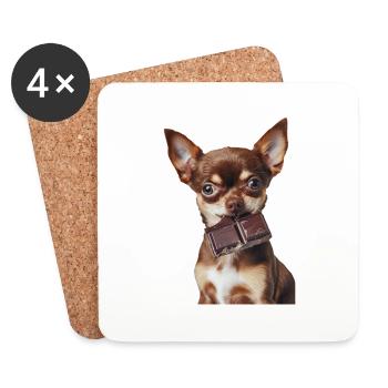 Chihuahua - Coasters (set of 4) - white - Front