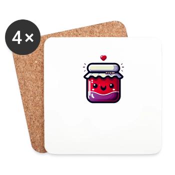 Cute "You Are My Jam" Pun Design - Coasters (set of 4) - white - Front