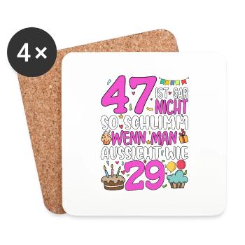 47 isn't so bad - Coasters (set of 4) - white - Front